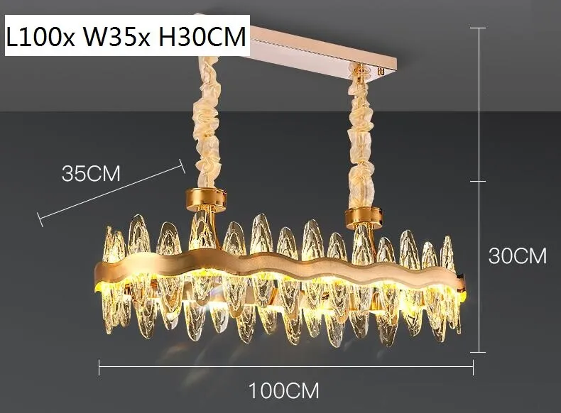 Living Room Luxury Modern Crystal Chandeliers Kitchen Island Light