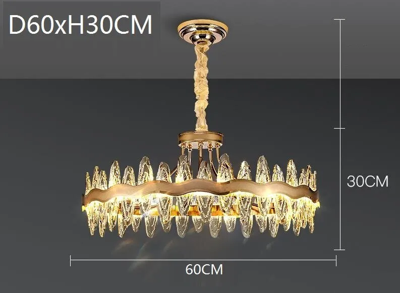 Living Room Luxury Modern Crystal Chandeliers Kitchen Island Light