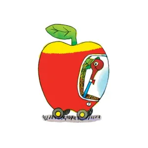 Lowly Apple Car Richard Scarry Tattoo Pair