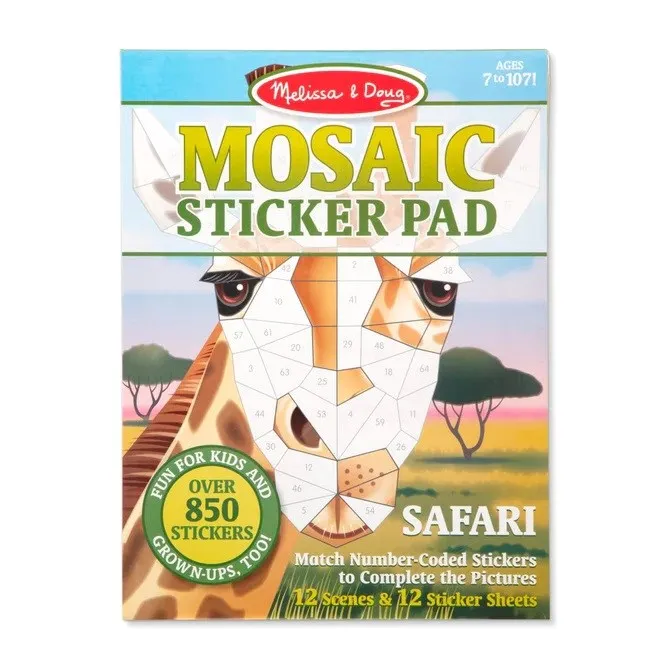 Melissa and Doug Mosaic Sticker Pad - Safari Animals