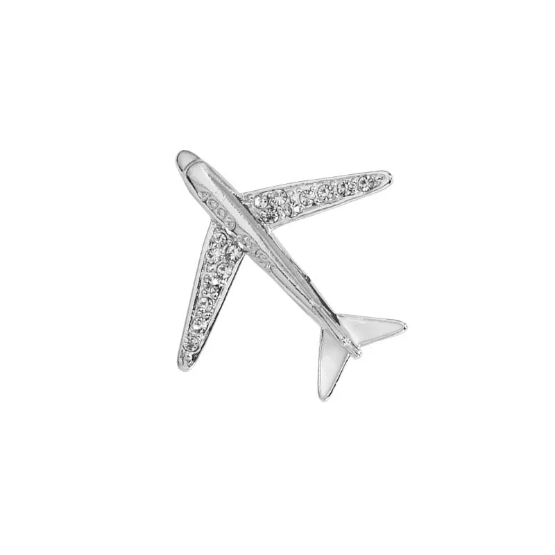 Men's Airplane Brooch Collar Pin