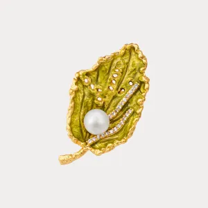 Mulberry Leaf Brooch