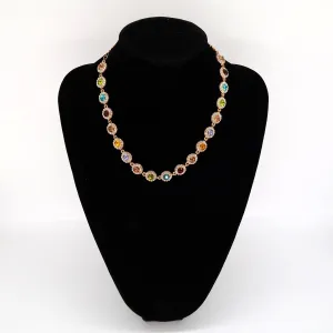 Multi Colour Gemstone Necklace: Opulent Treasures Necklace