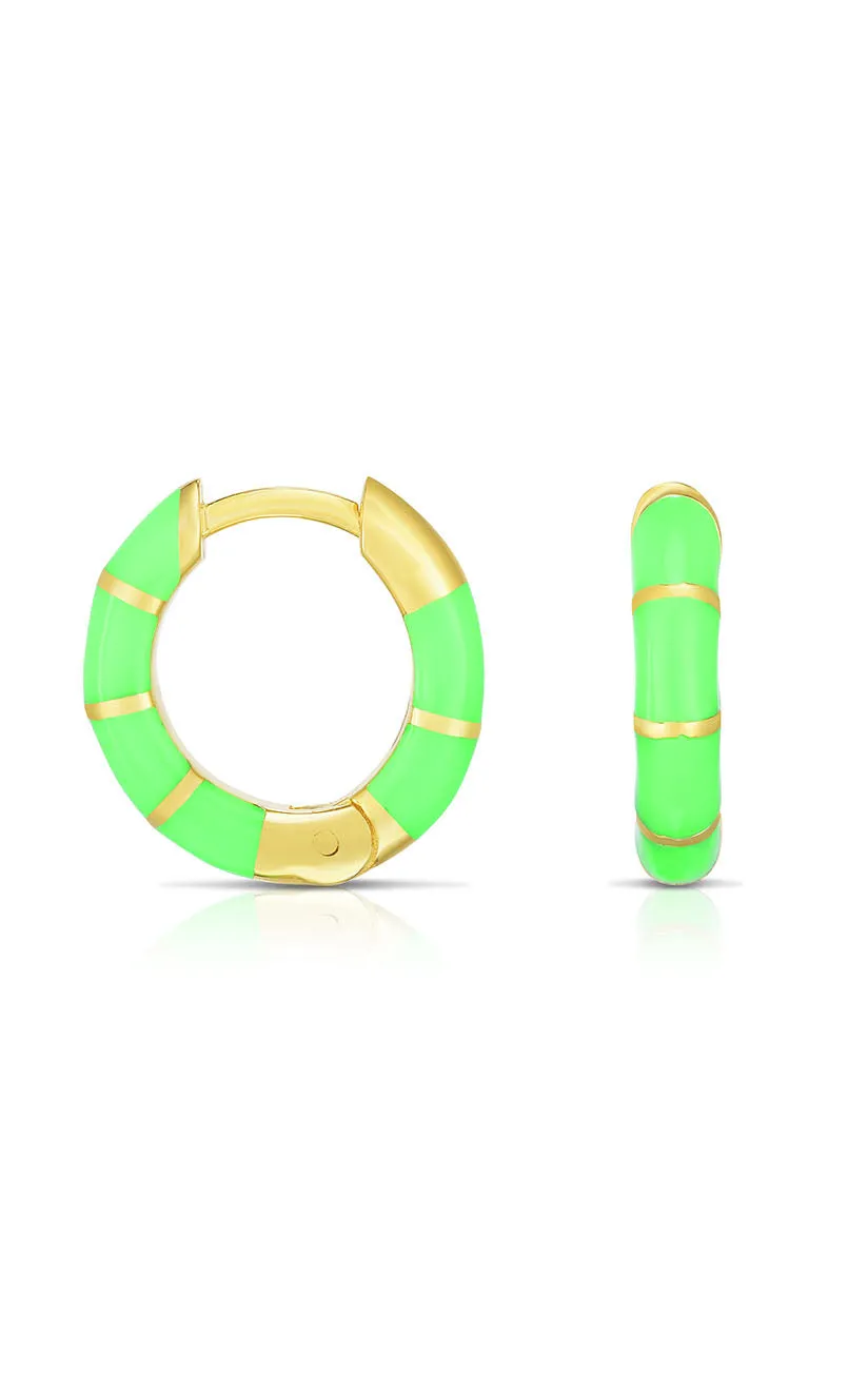 NEON Enamel Huggie Earring