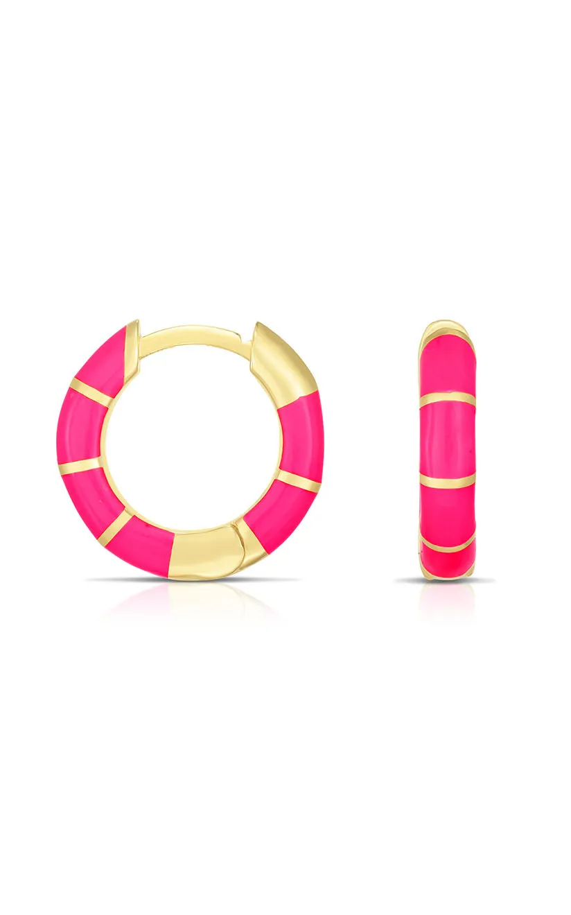 NEON Enamel Huggie Earring