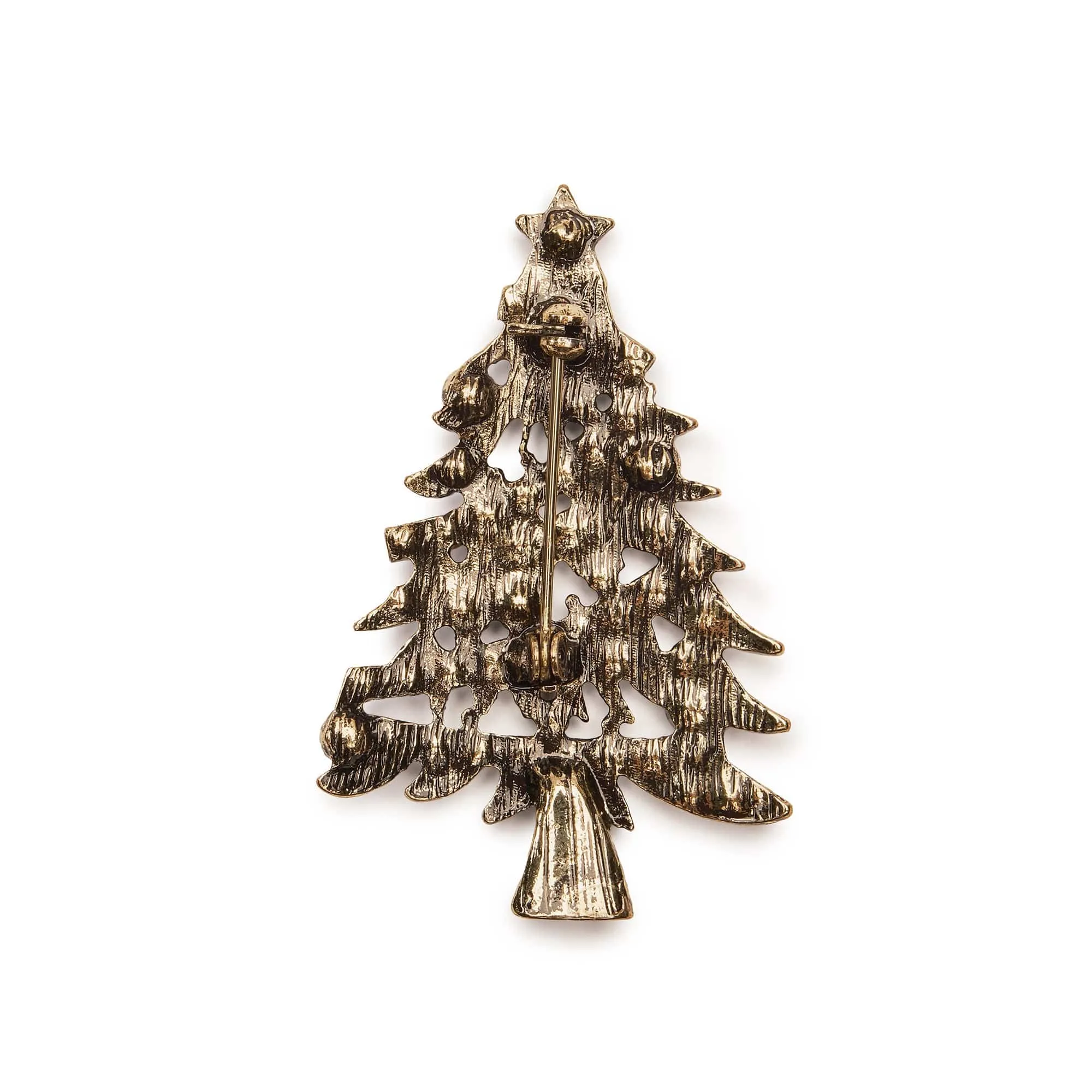 Novelty Christmas Tree Brooch: Vintage festive brooch