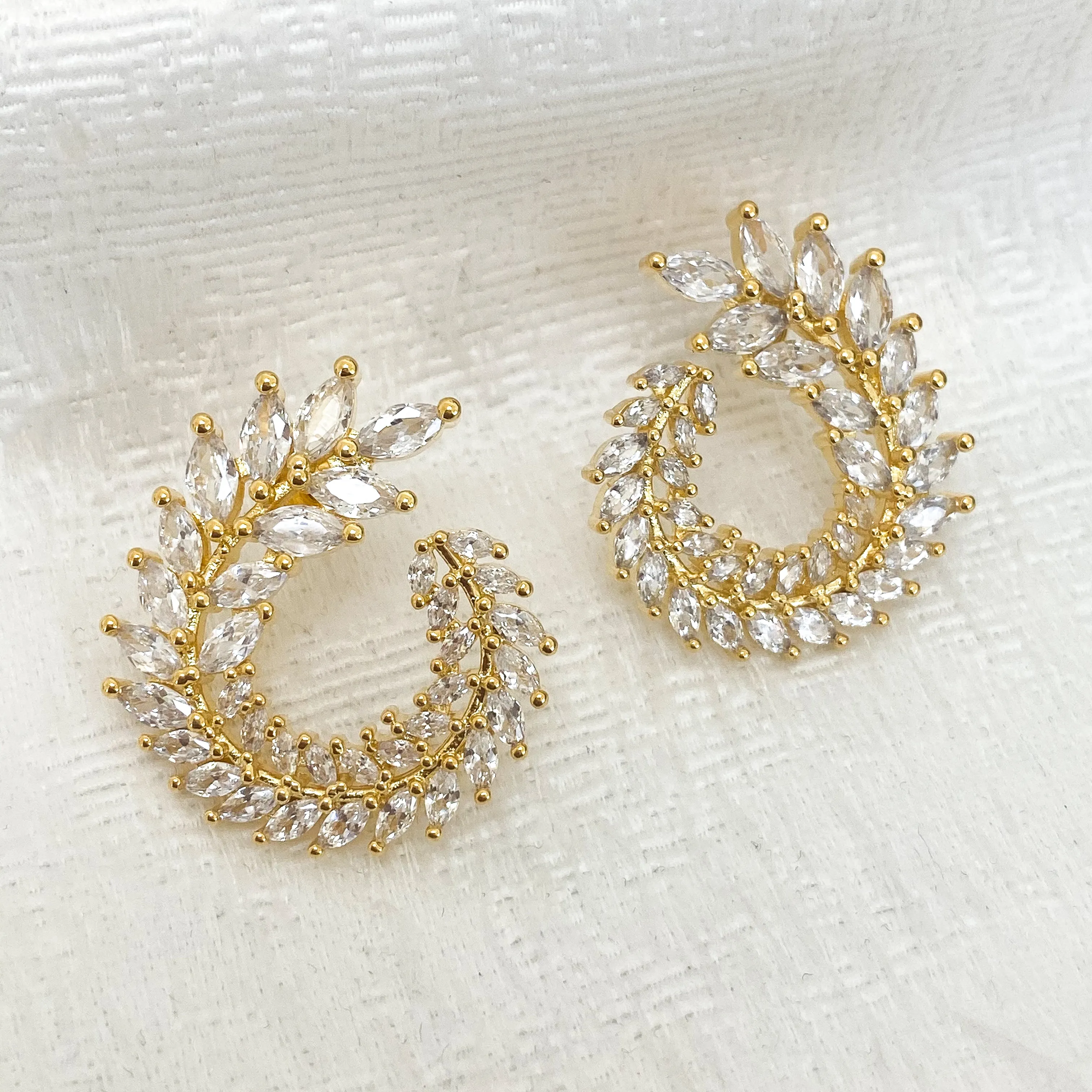 ROSA Crystal Earrings (18K Rose Gold, 18k Gold & Silver)