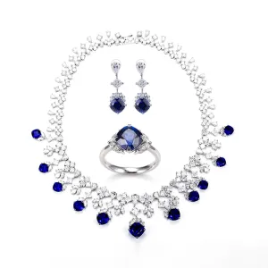 Sapphire Symphony Jewelry Set