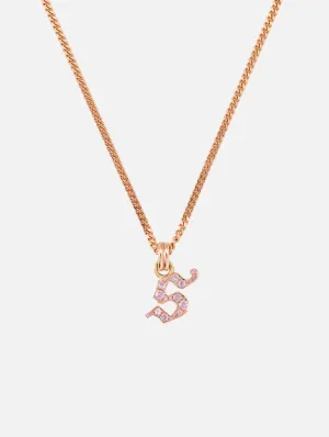 Small Single Intial La Firma Necklace