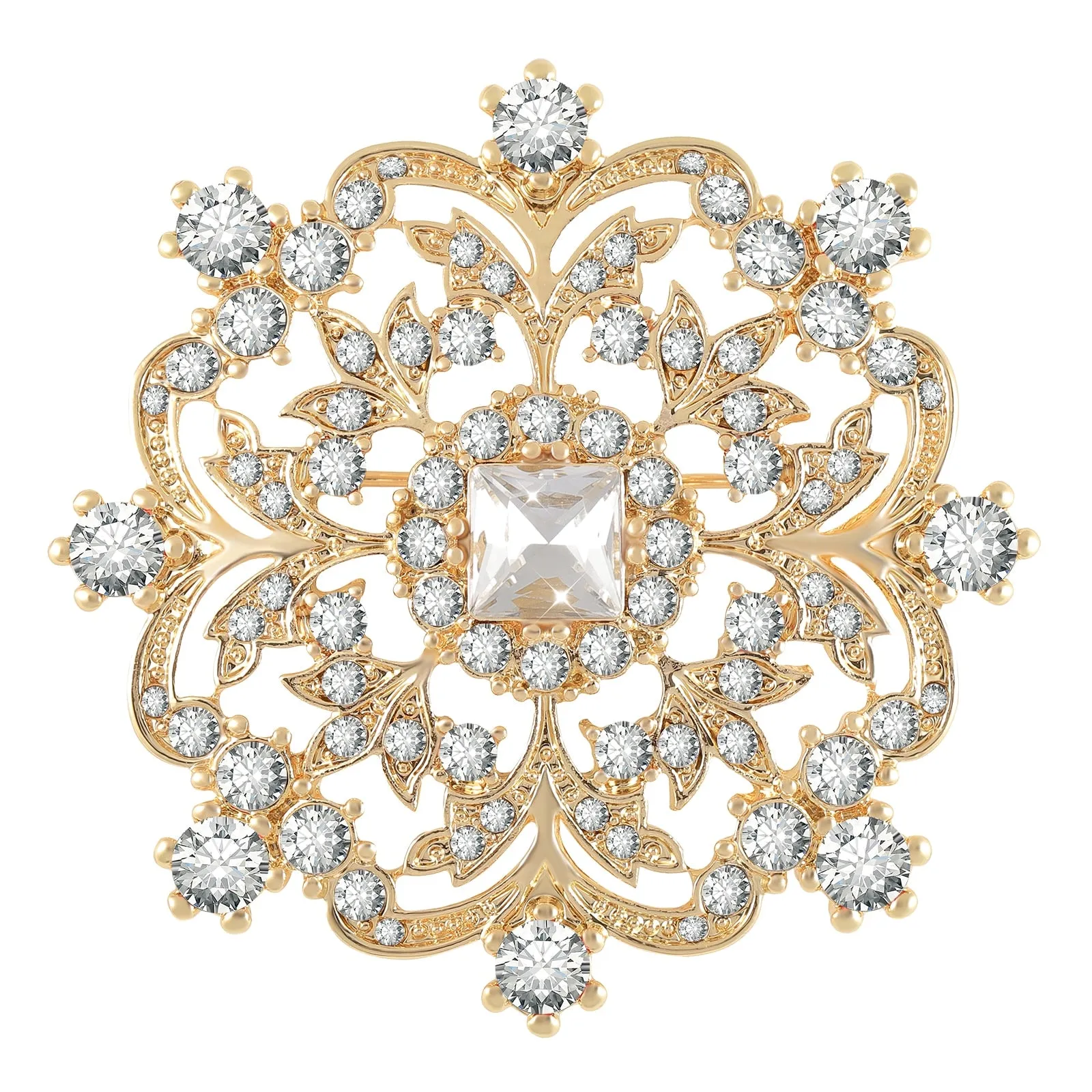 Snowflake Fashion Crystal Brooch