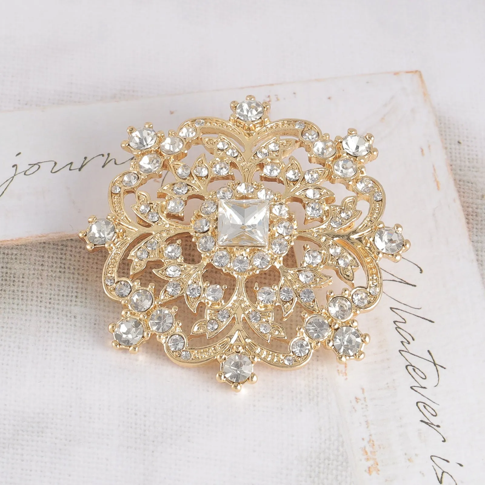 Snowflake Fashion Crystal Brooch