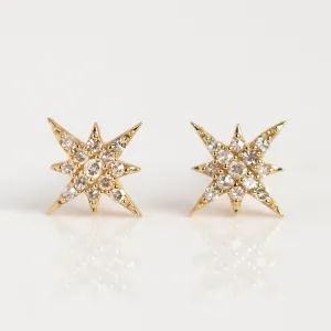 Solid Gold Diamond Starlight Studs