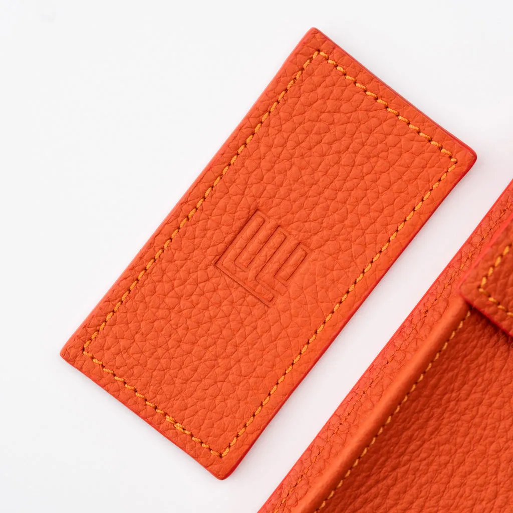 Tangerine Leather Watch Pouch