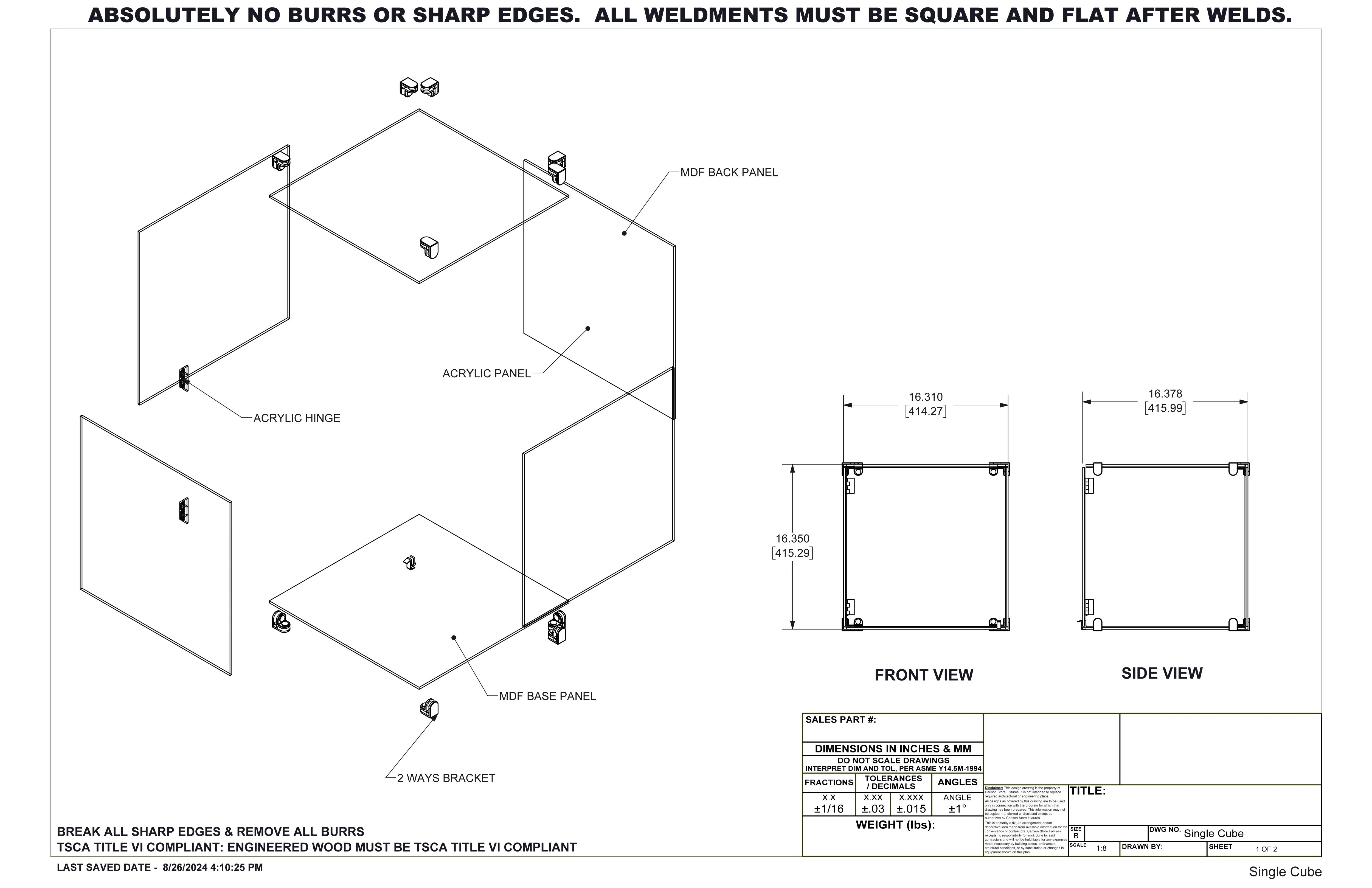 The Single Cabinet SCube System - Customize-able