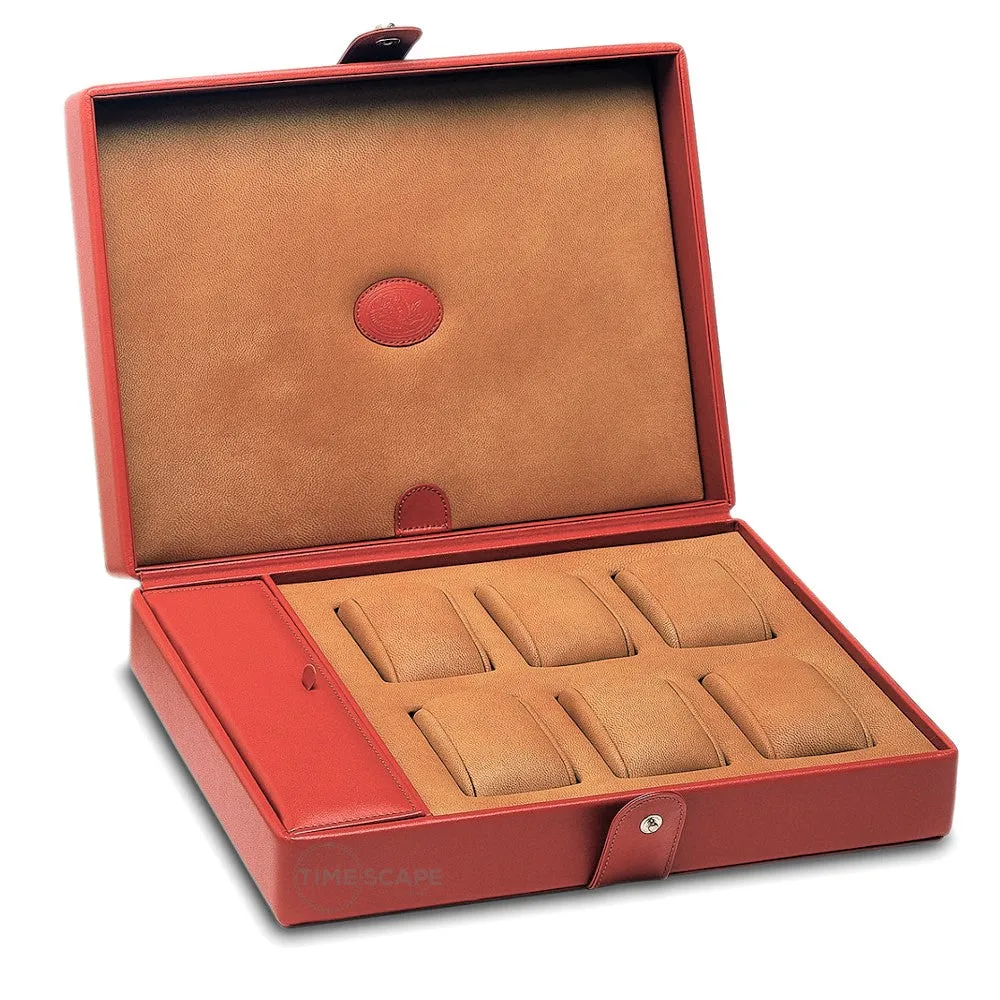 Underwood London - Premium 6-Unit Leather Watch Box with Separate Compartment | Model UN232/TAN